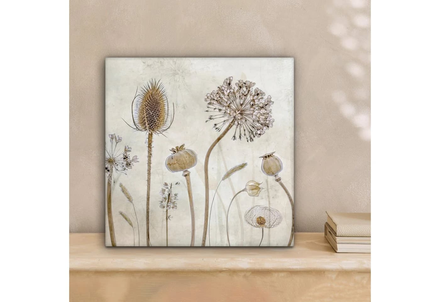 OneMillionCanvasses® Leinwandbild Blumen Vintage Fotodruck 20x20 cm