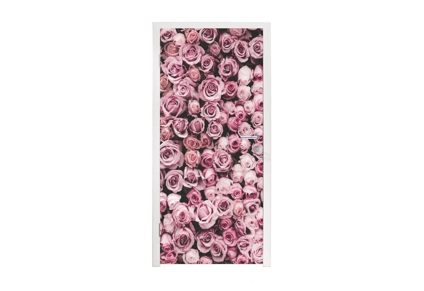 MuchoWow Türtapete Rosa Rosen Selbstklebend - Bild 2