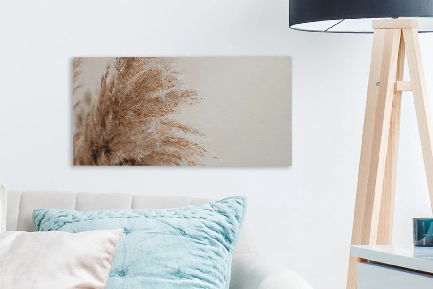 OneMillionCanvasses® Leinwandbild Panorama Gras - Pflanzen - Natur - Pampasgras, Fotodruck - Bild 3