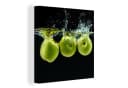 OneMillionCanvasses® Leinwandbild Äpfel Grün Schwarz 20x20 cm Bild 2