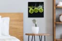OneMillionCanvasses® Leinwandbild Äpfel Grün Schwarz 20x20 cm Bild 4
