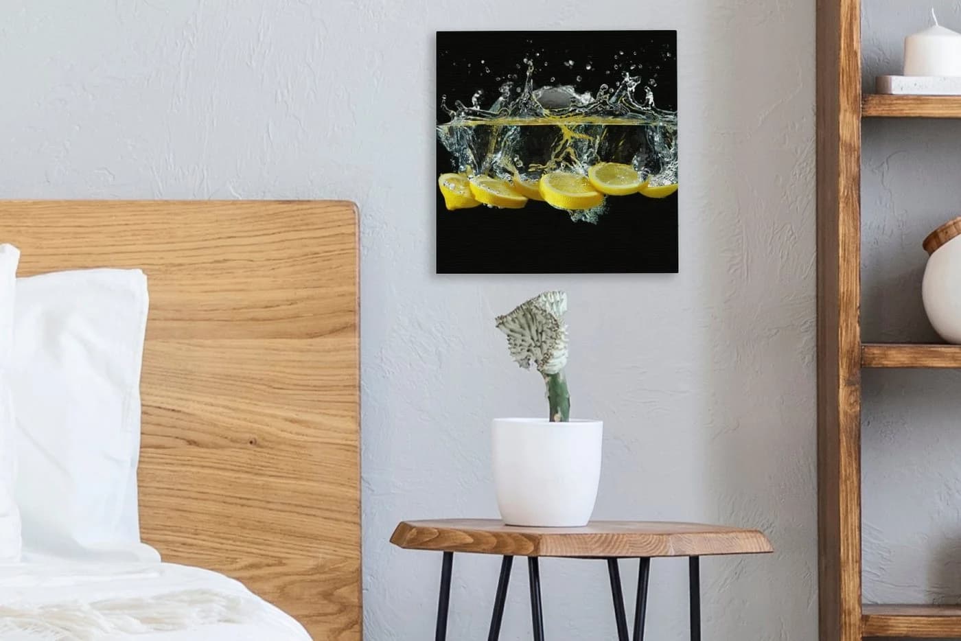 OneMillionCanvasses® Leinwandbild Zitrone Gelb 20x20 cm - Bild 4