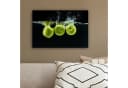 OneMillionCanvasses® Leinwandbild Äpfel Schwarz Grün 30x20 cm Bild 4
