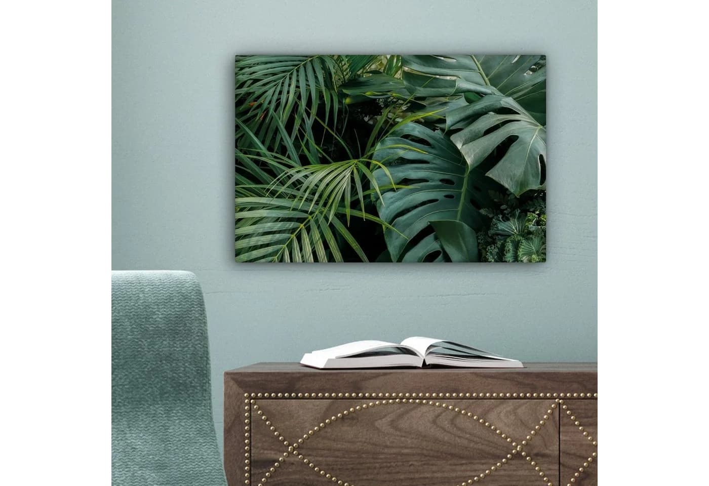 OneMillionCanvasses® Leinwandbild Tropische Blätter Grün - Bild 5
