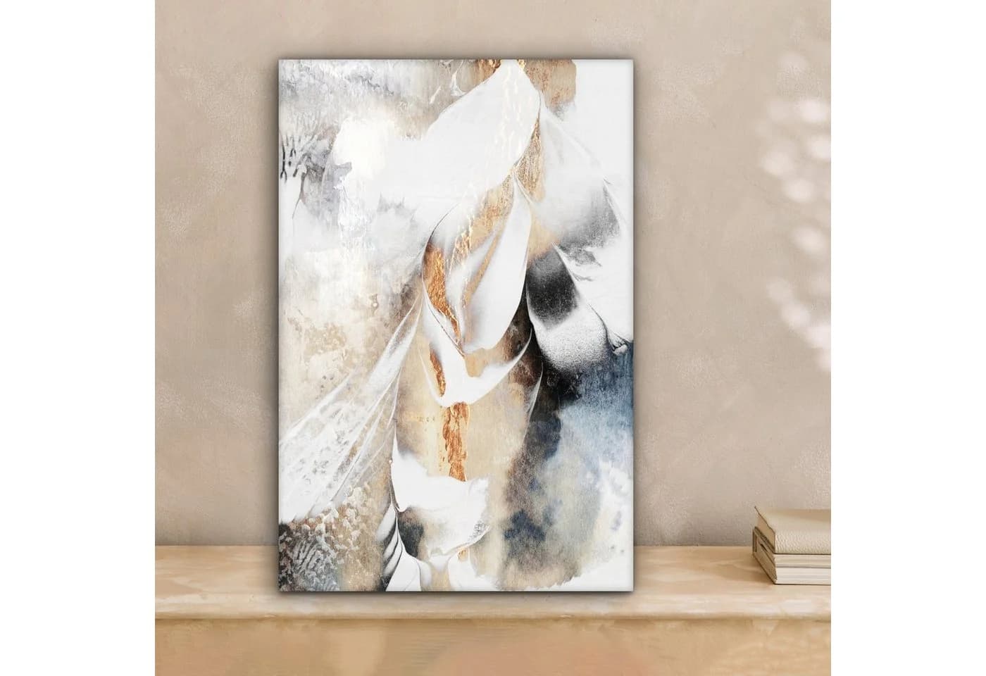 OneMillionCanvasses® Leinwandbild Abstrakt Gold Luxe Design Fotodruck 20x30 cm