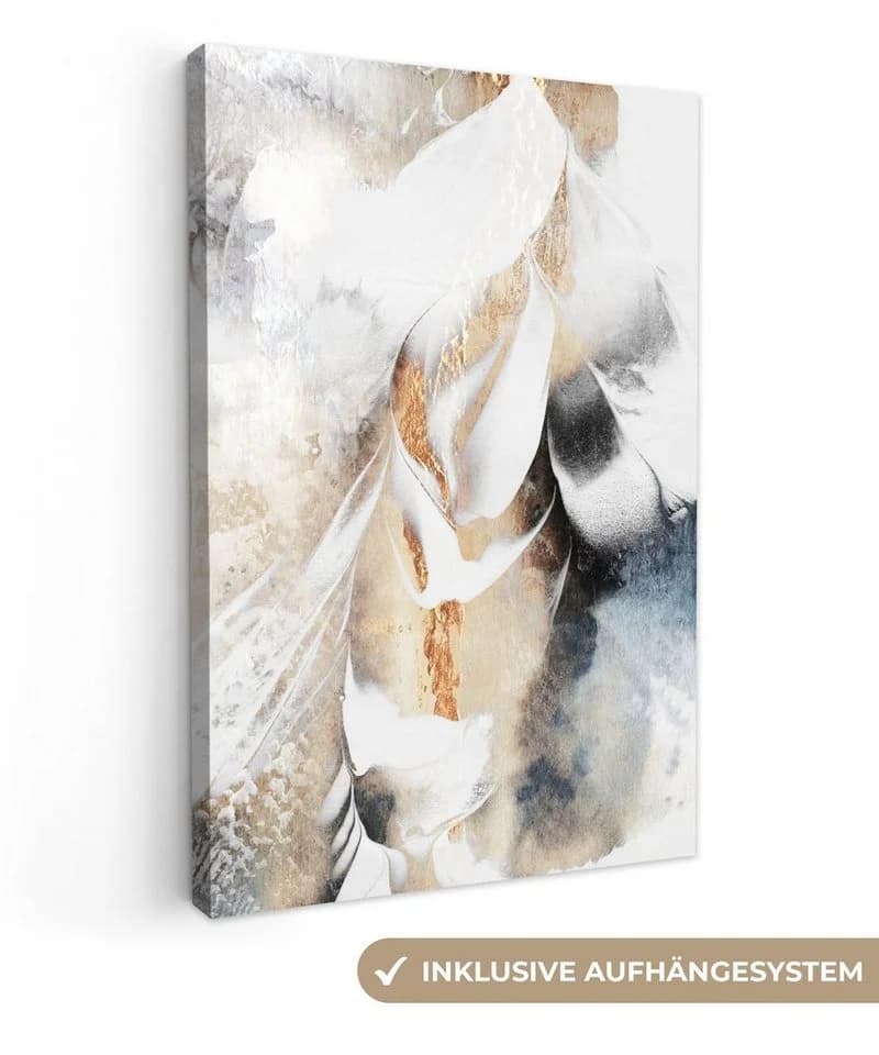 OneMillionCanvasses® Leinwandbild Abstrakt Gold Luxe Design Fotodruck 20x30 cm - Bild 2