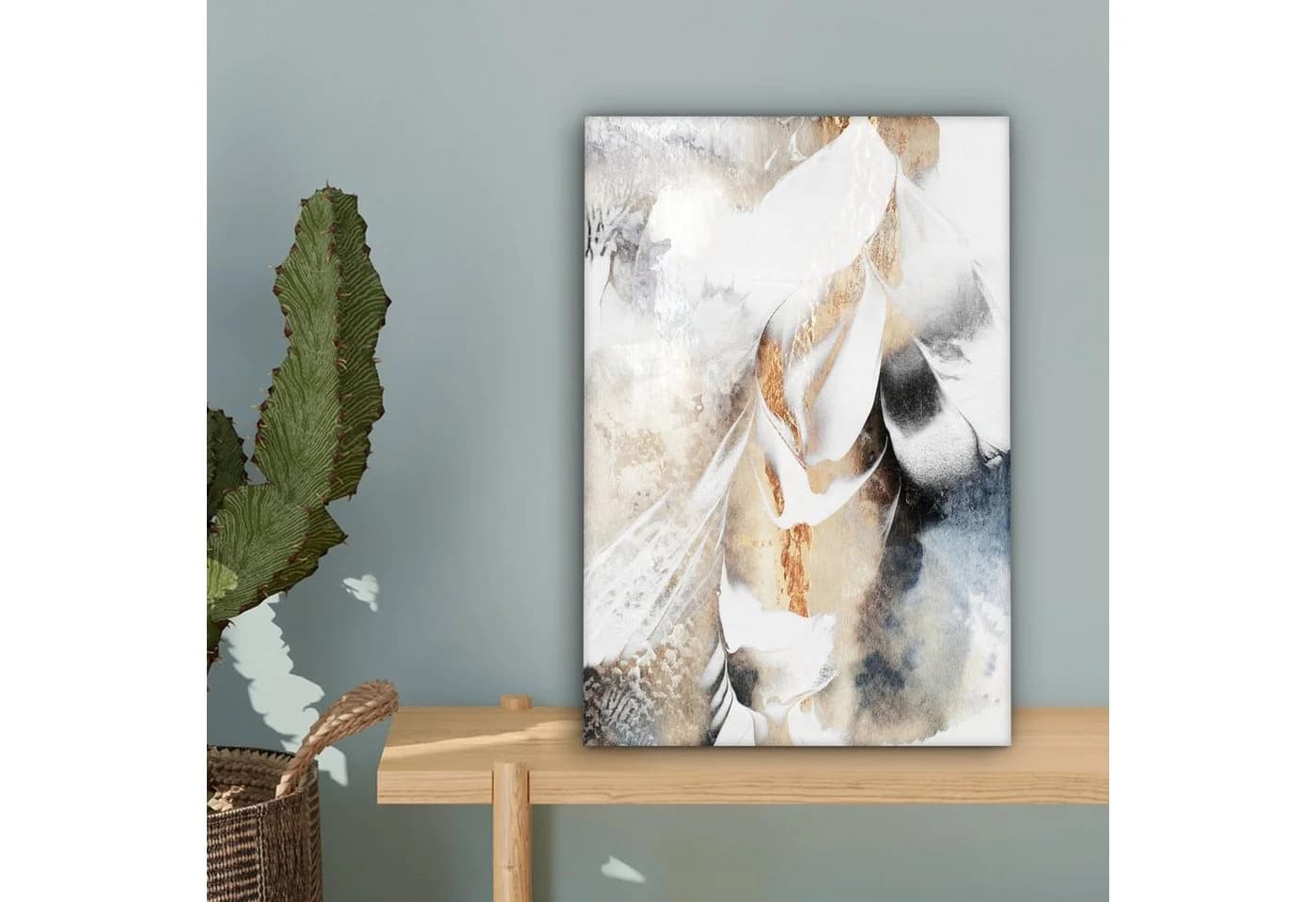 OneMillionCanvasses® Leinwandbild Abstrakt Gold Luxe Design Fotodruck 20x30 cm - Bild 5