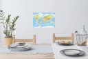 MuchoWow Wandsticker Weltkarte Blau Selbstklebend Bild 1
