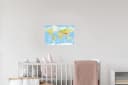 MuchoWow Wandsticker Weltkarte Blau Selbstklebend Bild 5