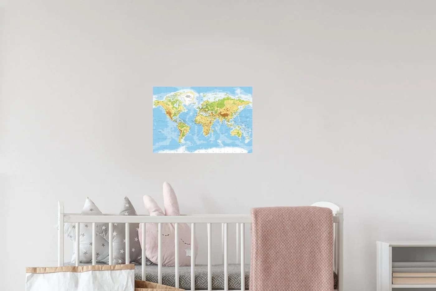 MuchoWow Wandsticker Weltkarte Blau Selbstklebend - Bild 5