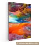 OneMillionCanvasses Leinwandbild Abstrakt Bunt Ölfarbenoptik Bild 2