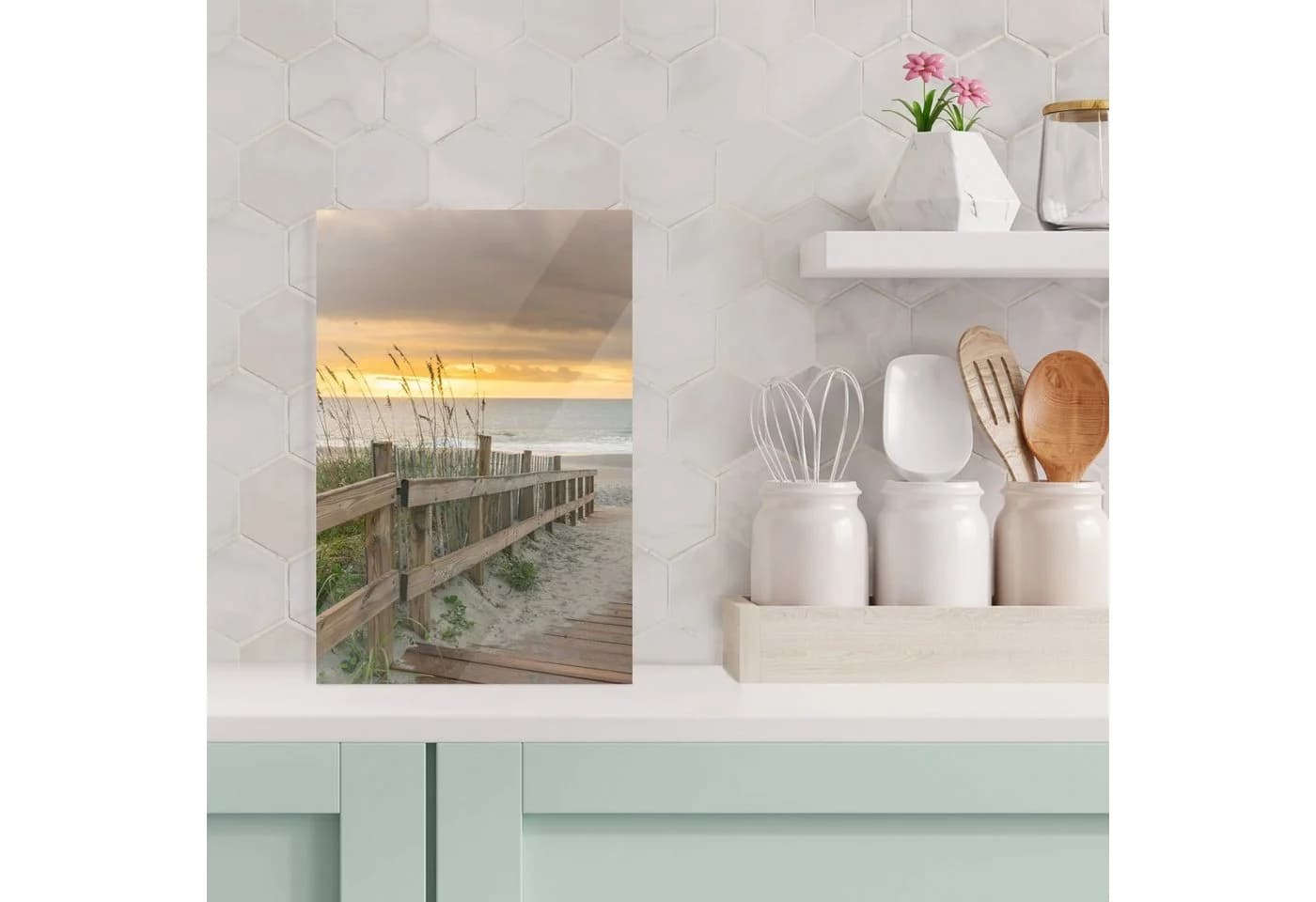 MuchoWow Acrylglasbild Strand - Meer - Düne - Weg, 20x30 cm - Bild 4