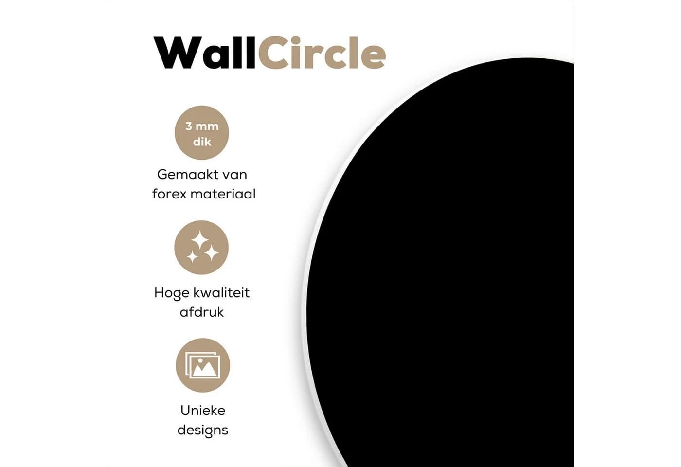 MuchoWow Rundes Wandbild Schwarz Forex Wandkreis - Bild 5