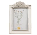 Clayre & Eef Bilderrahmen Weiß mit Blumenmotiv Polyresin Bild 2