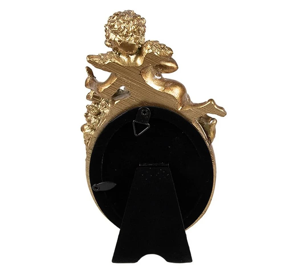 Clayre & Eef Bilderrahmen Vintage Grün Gold Oval