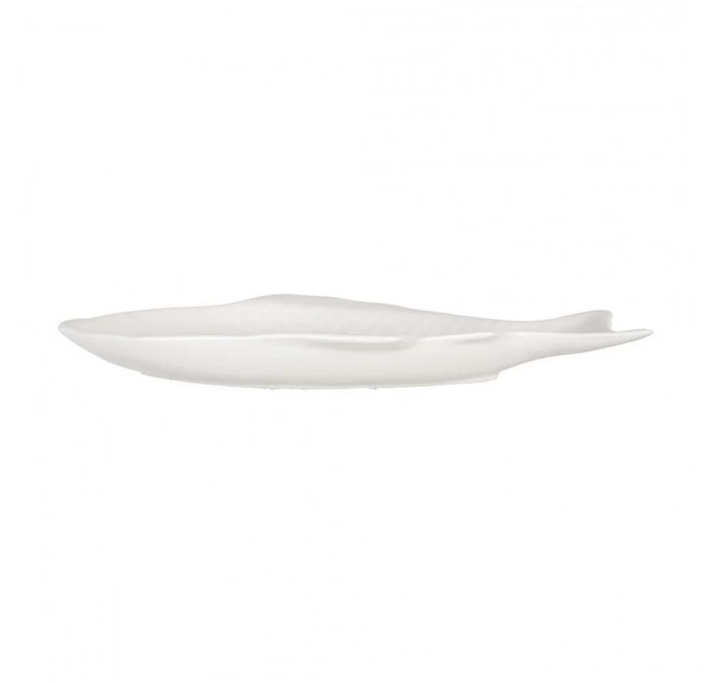 Clayre & Eef Dekoschale Fischform Weiß Keramik - Bild 2