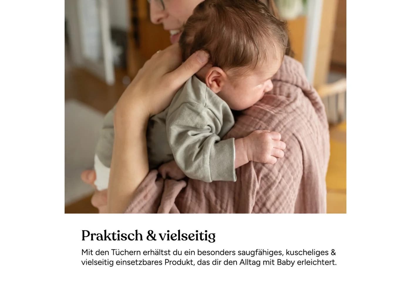 Ehrenkind Spucktuch Mulltücher-Set 4er Bio-Baumwolle Blau - Bild 4