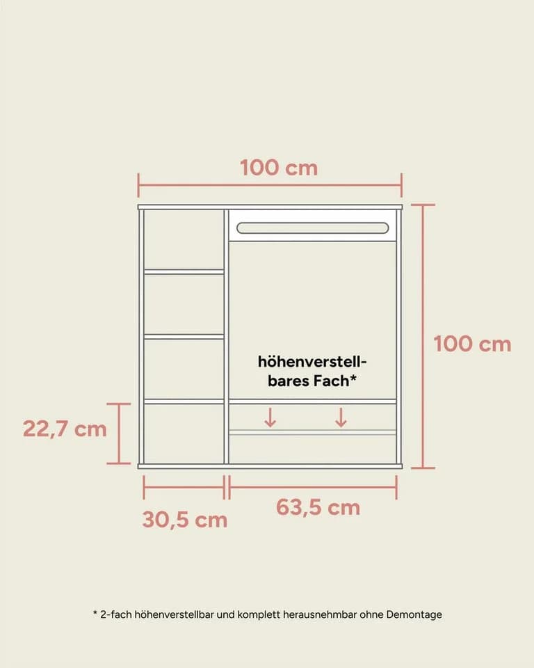 Ehrenkind Kinderkleiderschrank Montessori Kiefer Natur Massivholz