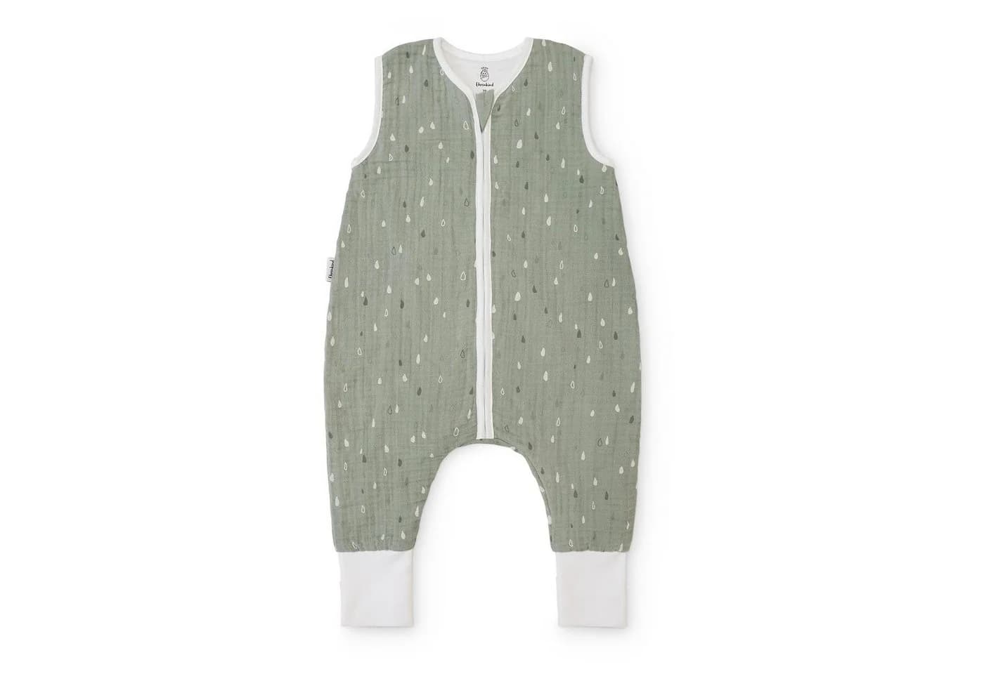 Ehrenkind Babyschlafsack Musselin 1.0 TOG mit Füßen Bio-Baumwolle Grün - Bild 2