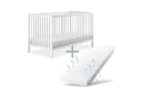 Ehrenkind Babybett PUR Massivholz Weiß inkl. Matratze Bild 2