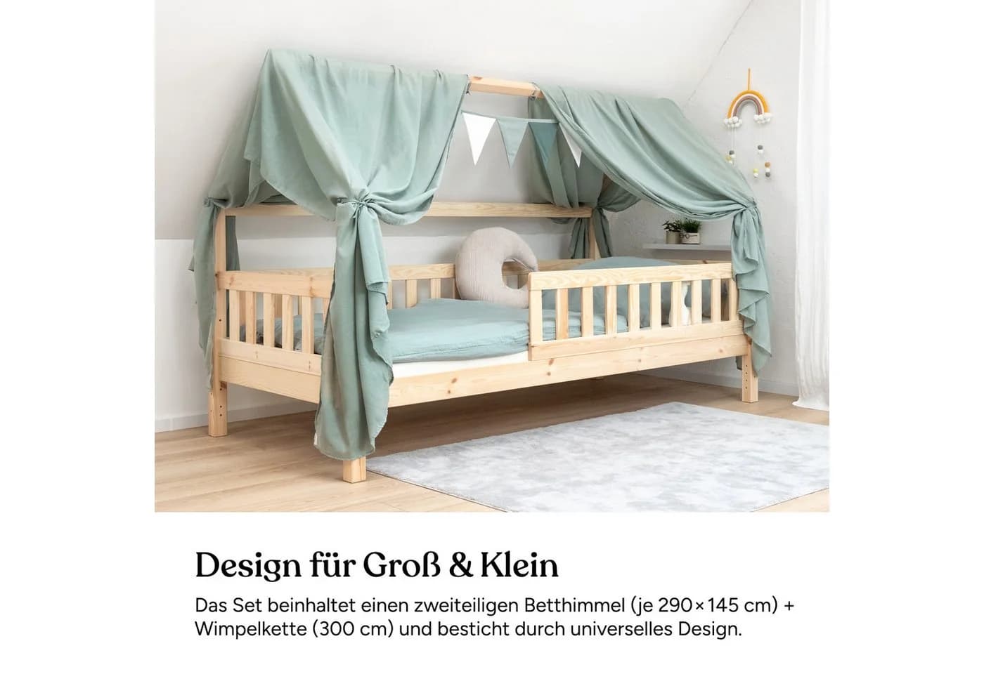 Ehrenkind Betthimmel Deko Hausbett Kinderzimmer Deko Set - Bild 4