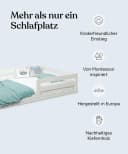 Ehrenkind Bodenbett Sona Weiß Massivholz Rausfallschutz Bild 3