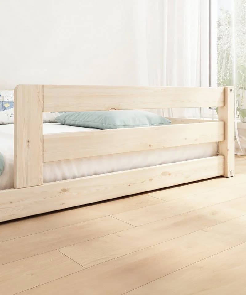 Ehrenkind Bodenbett Sona Weiß Massivholz Rausfallschutz - Bild 5