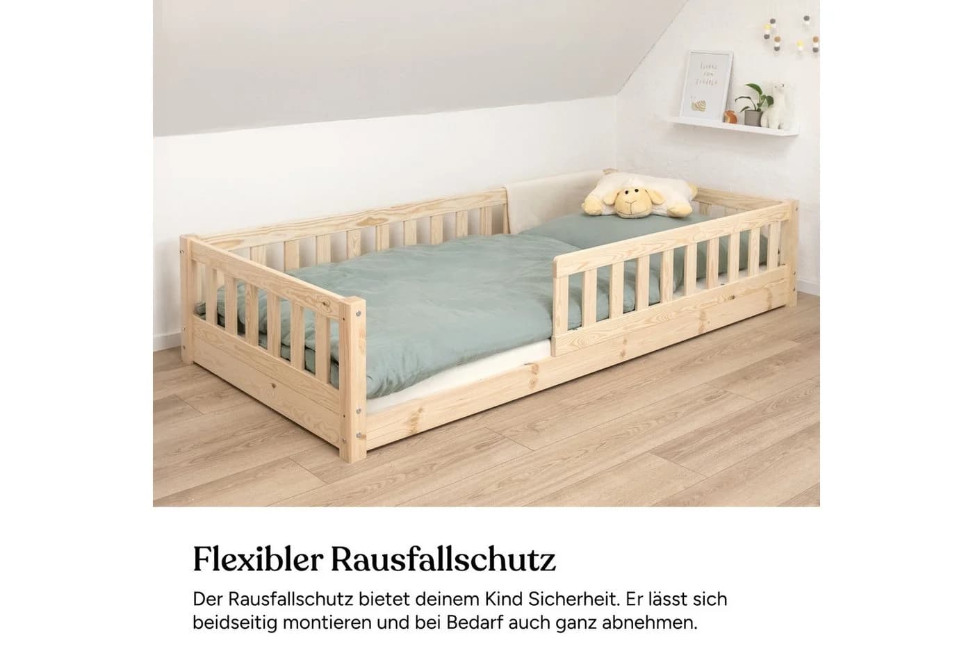Ehrenkind Kinderbett Bodenbett Lille Massivholz FSC Rausfallschutz - Bild 4