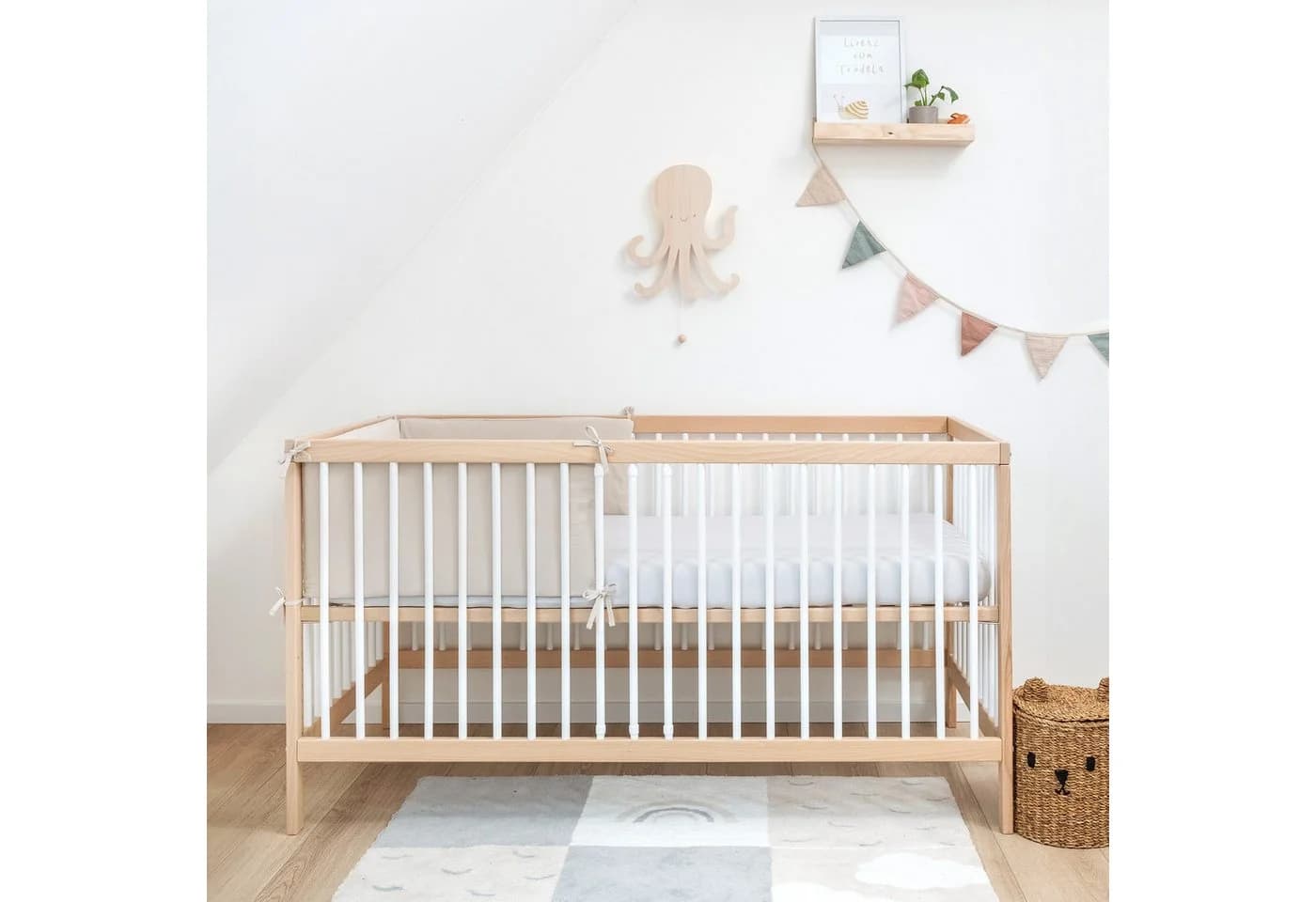 Ehrenkind Bettumrandung Babybett Bio-Baumwolle Beige - Bild 4