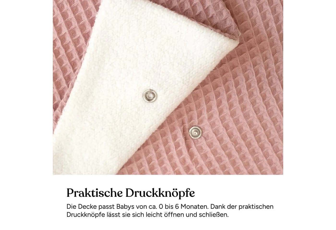 Einschlagdecke Babyschale Ehrenkind Rosa Bio-Baumwolle - Bild 5