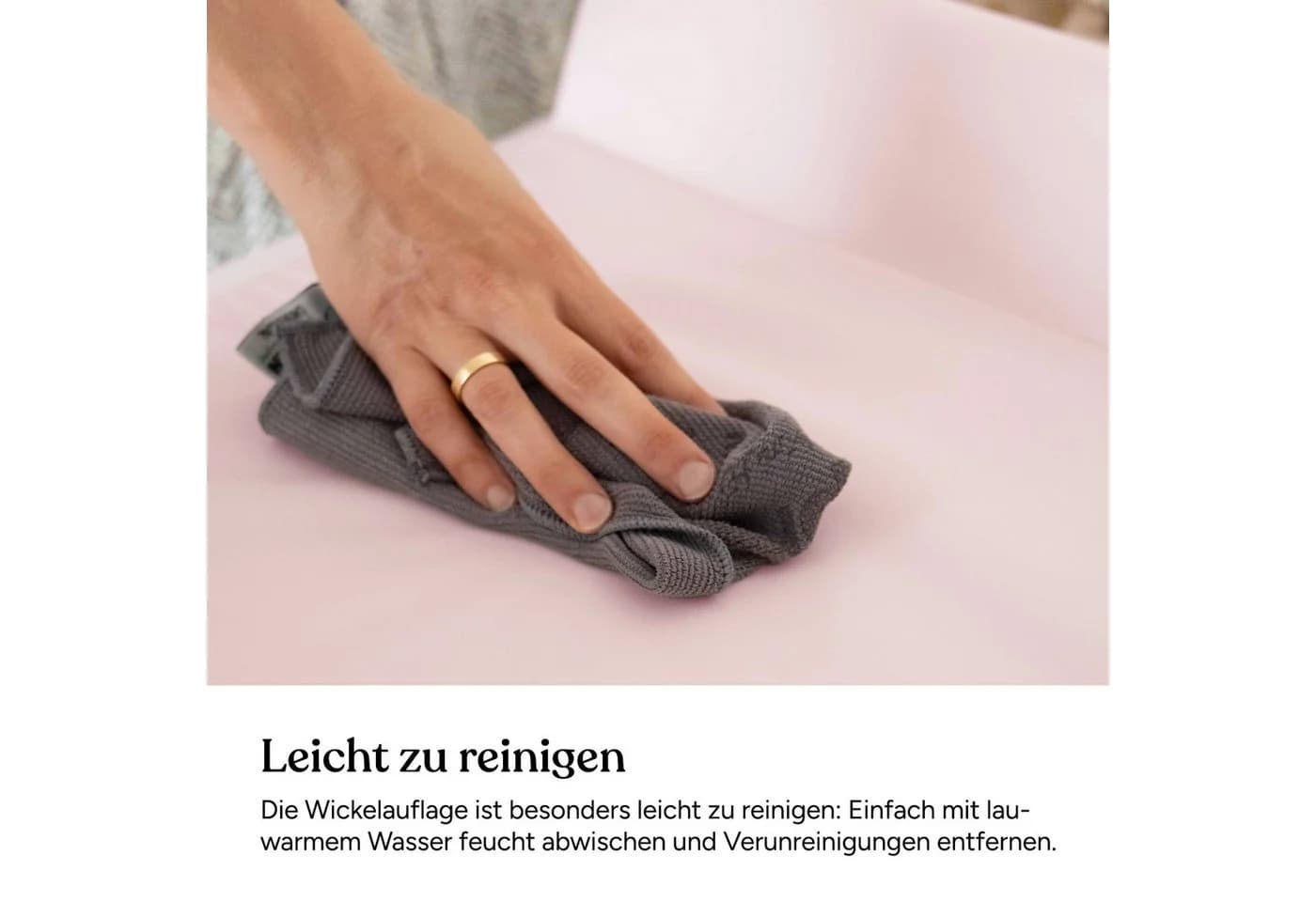 Ehrenkind Wickelauflage abwaschbar mit Keil Rosé - Bild 4