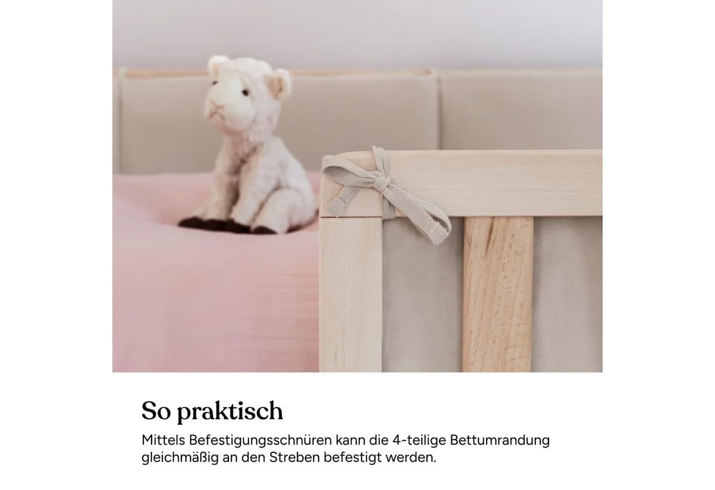 Ehrenkind Bettumrandung 4-tlg. Beige Bio-Baumwolle - Bild 5