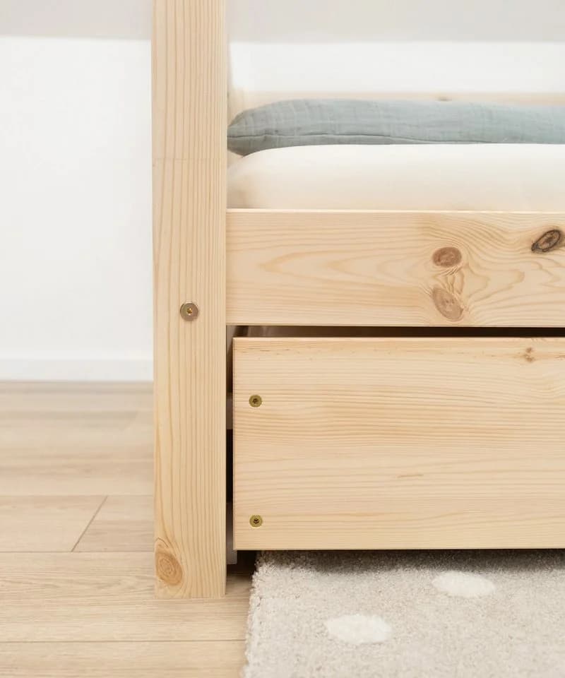 Ehrenkind Kinderbett Sona massiv Kiefernholz weiß mit Rausfallschutz - Bild 4