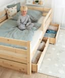 Ehrenkind Kinderbett Sona massiv Kiefernholz weiß mit Rausfallschutz Bild 5