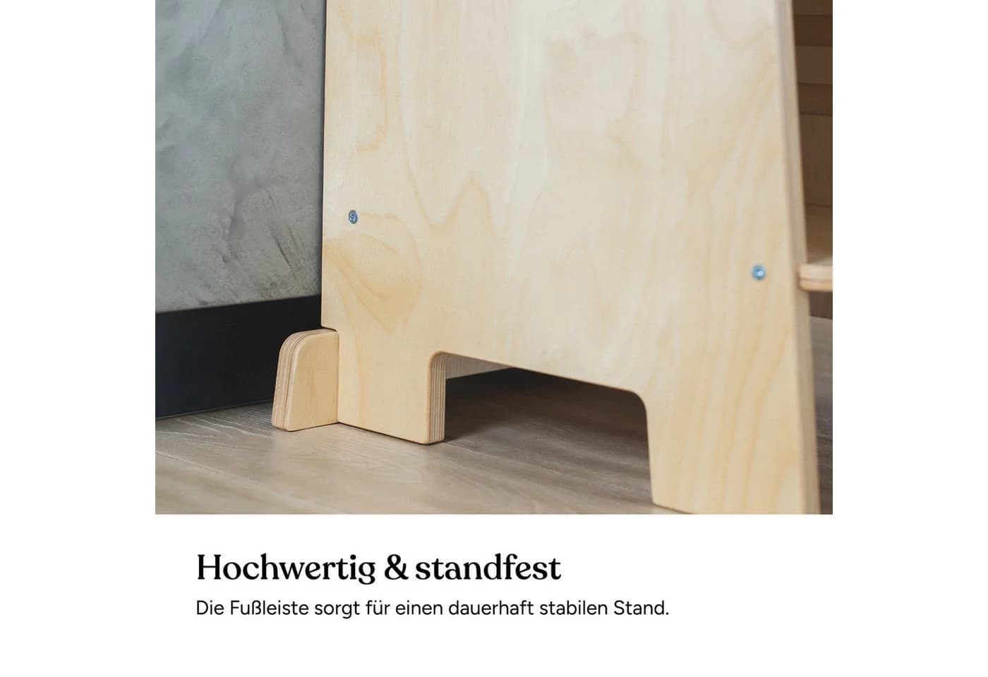 Ehrenkind Lernturm Stehhilfe 4-fach höhenverstellbar Birkenschichtholz - Bild 5