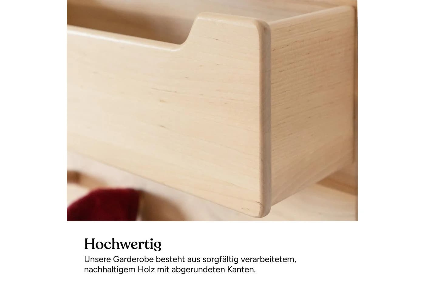 Ehrenkind Wandgarderobe Kinder Weiß Massivholz - Bild 5