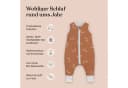 Ehrenkind Babyschlafsack mit Füßen 2.5 TOG Bio-Baumwolle Ganzjahr Beige Bild 3
