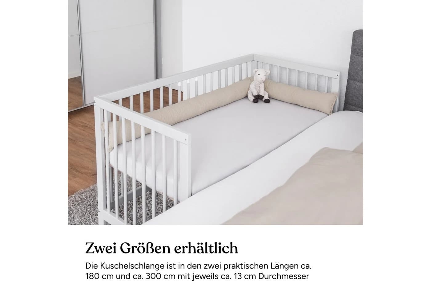 Ehrenkind Nestchenschlange Bettschlange 100% Bio-Baumwolle Grün - Bild 4