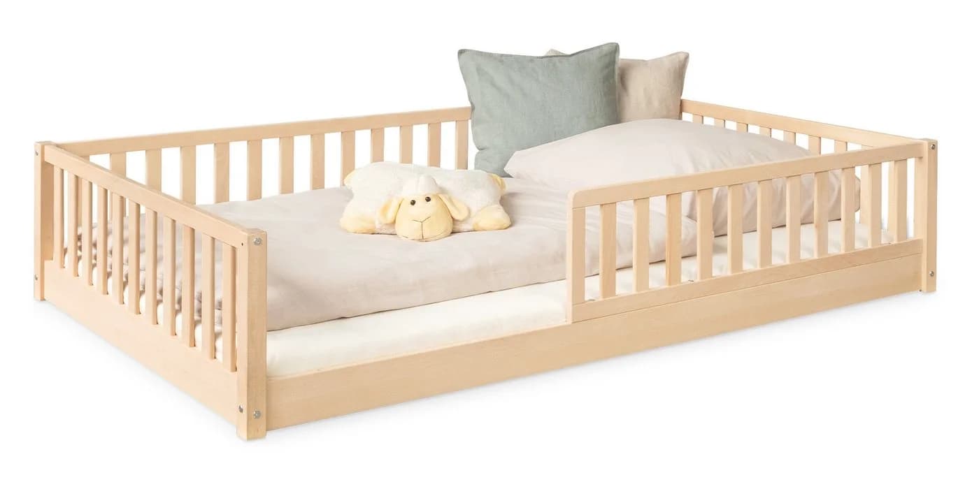 Ehrenkind Kinderbett Bodenbett Livo Massivholz Buche Rausfallschutz - Bild 2