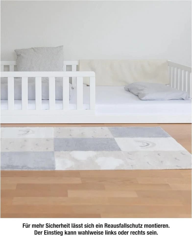 Ehrenkind Kinderbett Bodenbett Livo Massivholz Buche Rausfallschutz - Bild 3