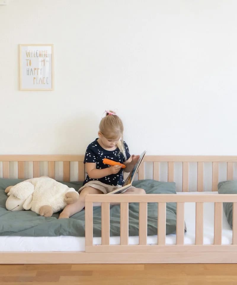 Ehrenkind Kinderbett Bodenbett Livo Massivholz Buche Rausfallschutz - Bild 5
