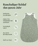 Ehrenkind Babyschlafsack Musselin Ganzjahresschlafsack Rund 2.5 TOG Jade Tropfen Bild 3