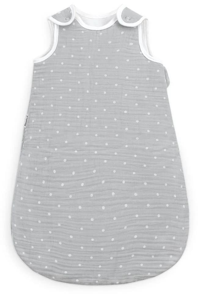 Ehrenkind Babyschlafsack Musselin Grau Weiß Punkte 2.5 TOG - Bild 2
