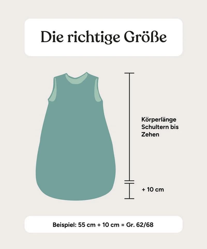 Ehrenkind Babyschlafsack Musselin Grau Weiß Punkte 2.5 TOG - Bild 4