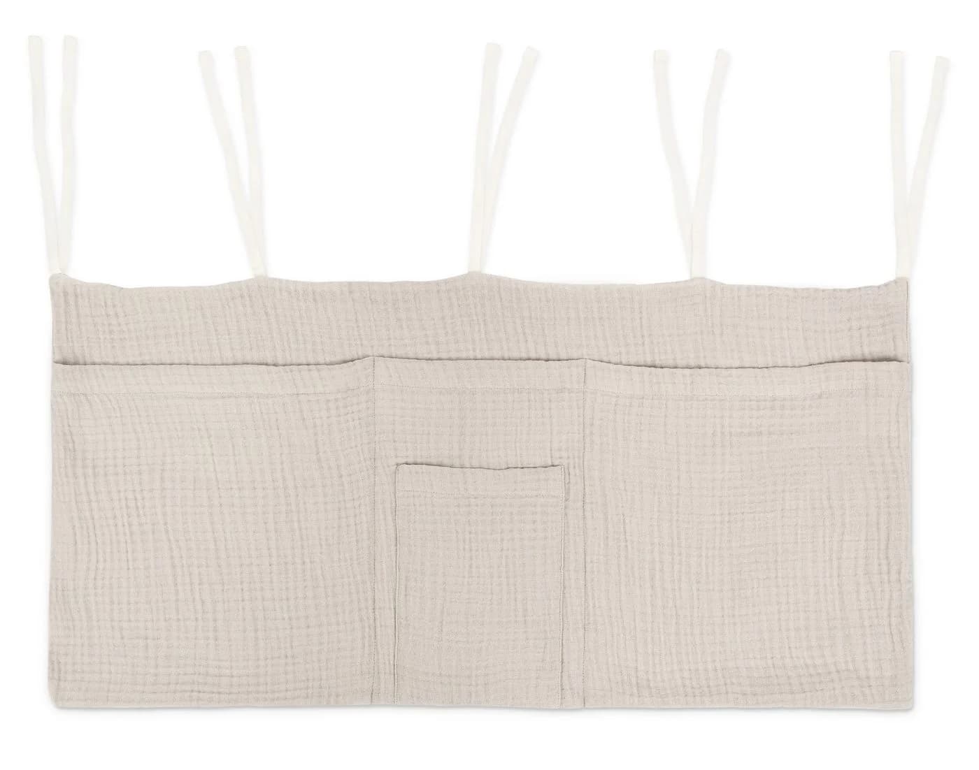 Ehrenkind Hängeaufbewahrung Bett Organizer Beige Bio-Musselin - Bild 2