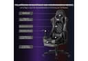 Seven Comfort Gaming-Stuhl mit Fußstütze und Lendenwirbelstütze Grau Bild 3