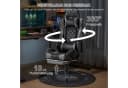 Seven Comfort Gaming-Stuhl mit Fußstütze und Lendenwirbelstütze Grau Bild 4
