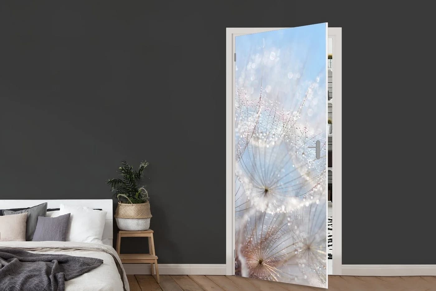 MuchoWow Türtapete Löwenzahnsamen Selbstklebend Bunt - Bild 5