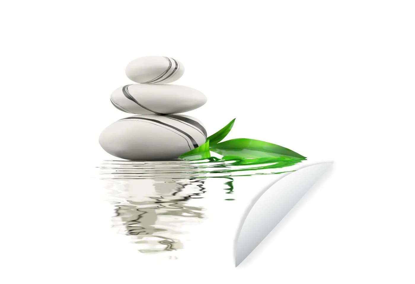 MuchoWow Wandsticker Zen-Steine im Wasser Selbstklebend 30x30 cm - Bild 2