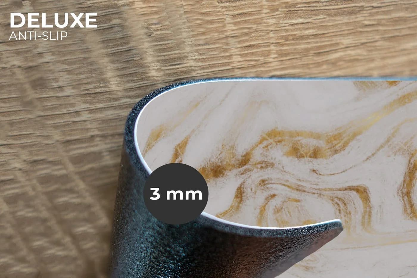 MuchoWow Platzset Marmor Gold Weiß 6-Stück Tischsets Abwaschbar